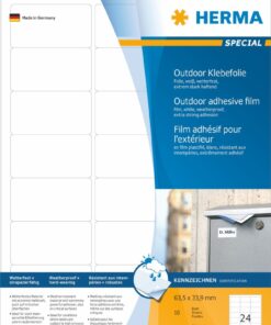 Outdoor etikete 63,5x33,9 A4 1/10 bela Herma