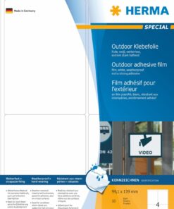 Outdoor etikete 99,1x139 A4 1/10 bela Herma