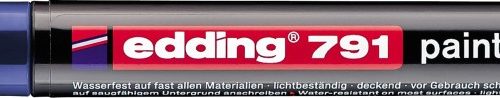 Paint marker E-791 1-2mm plava Edding