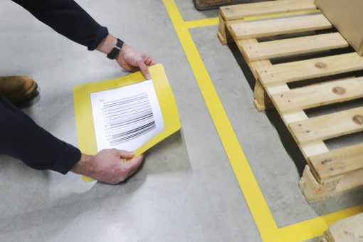 Samolepljivi zatvoreni podni ram A4 1/10 žuta Tarifold