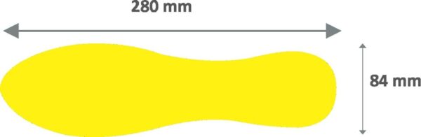 Simboli za podno obeležavanje "stopalo" 1/10 žuta Tarifold
