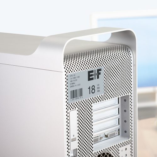 Etikete 210x297 A4/1 1/25 aluminium look Herma