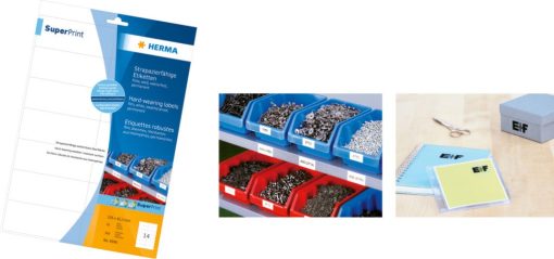 Etikete nepoderive 66X33,8 A4/24 1/25 bela