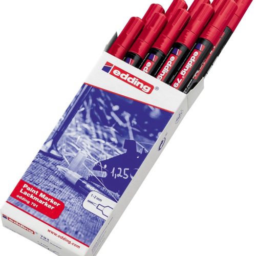 Paint marker E-791 1-2mm crvena Edding