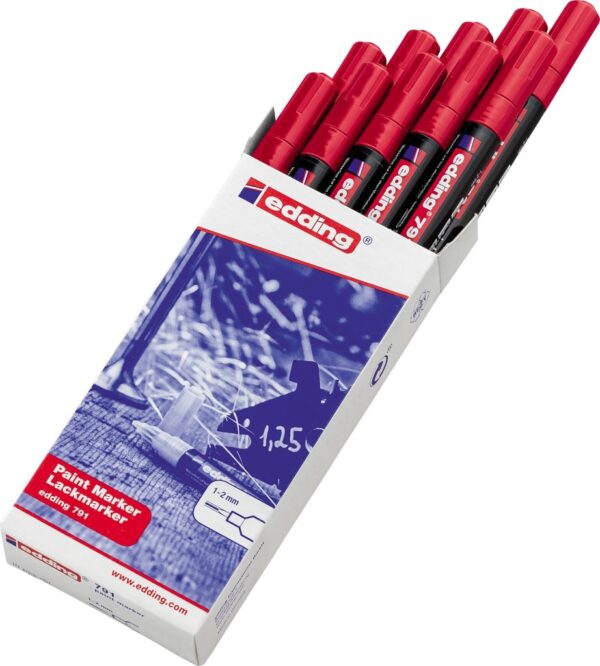 Paint marker E-791 1-2mm crvena Edding