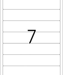 Etikete 192x38, za uski registrator A4/7 1/20 žuta