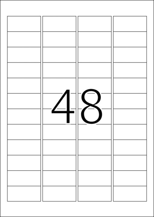 Etikete 45,7X21,2 A4/48 1/25 srebrna Herma