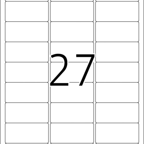 Etikete 63X29,6 A4/27 1/25 removable