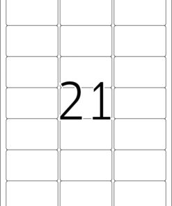 Etikete 63x38,1 A4/21 1/25 removable