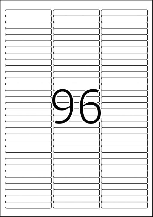 Etikete 63X8,5 A4/96 1/25 removable Herma