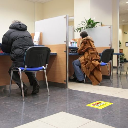 Samolepljivi zatvoreni podni ram A4 1/10 žuta Tarifold