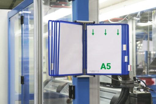 Stalak zidni čelični prazan, za 10 ramova A5 Tarifold, sa zatvaračima
