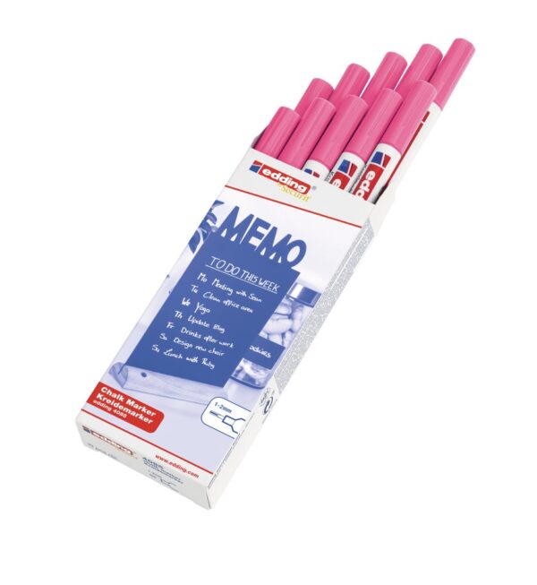 Marker za staklo CHALK MARKER E-4085 1-2mm neon roze Edding