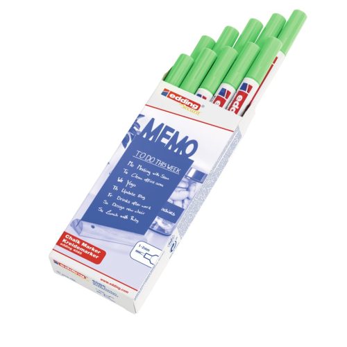 Marker za staklo CHALK MARKER E-4085 1-2mm neon zelena Edding