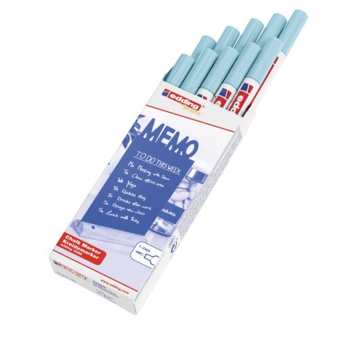 Marker za staklo CHALK MARKER E-4085 1-2mm pastel plava Edding