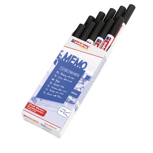Marker za staklo CHALK MARKER E-4085 1-2mm standard crna Edding
