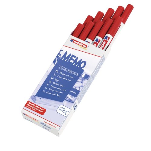 Marker za staklo CHALK MARKER E-4085 1-2mm standard crvena Edding
