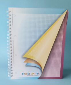 Sveska A4 120 lista sa 4 rupe GCI spirala, PERO