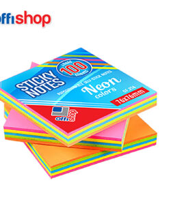 Samolepljivi blokčić 75x75 NEON MIX 100lista OF214, Offi Shop