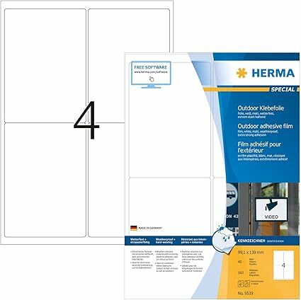 Outdoor etikete 99,1x139 A4 1/40 bela
