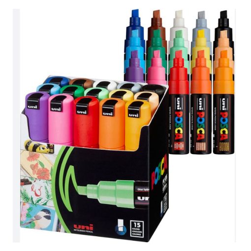 SET Markera na vodenoj bazi PC-8K 15C 8mm 15/1 COLLECTION, Uni POSCA