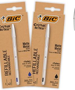 Hemijska olovka Re'New Premium CRYSTAL METAL Plava, BIC