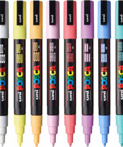 Alternative view of SET Markera na vodenoj bazi PC-3M 0,9-1,3mm 8/1 SOFT COLOURS PASTEL, Uni POSCA