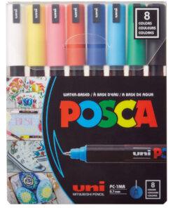 SET Markera na vodenoj bazi PC-1MR XFINE 0,7mm 8/1 BASIC, Uni POSCA