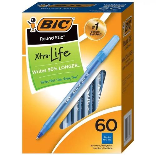 PAKET Hemijska olovka ROUND STICK Plava 1mm 60 komada, Bic