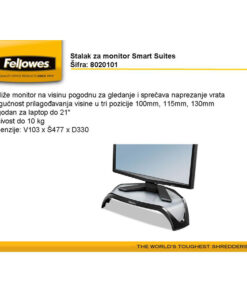 Alternative view of Stalak za monitor Smart Suites 8020101 crno-srebrna, Fellowes