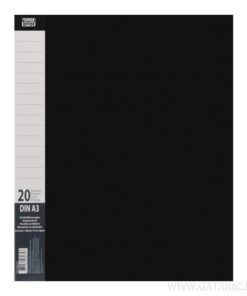 Fascikla katalog PVC A3 sa 20 U-folija CRNA, TTO