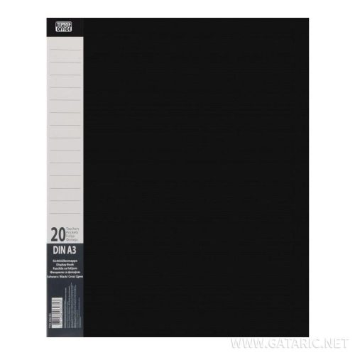Fascikla katalog PVC A3 sa 20 U-folija CRNA, TTO