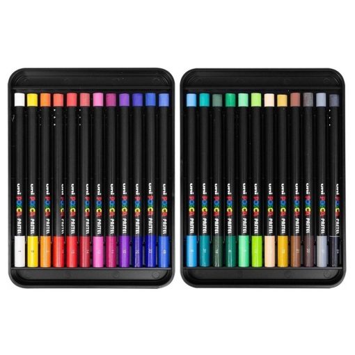 Umetničke voštane pastele, metalna kutija 1/24, KPA-100 (1.0-6.8mm), POSCA Uni - Image 2