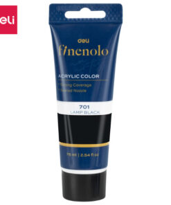 Akrilna boja 701 LAMP BLACK CRNA 75ml C75-BK Finenolo, DELI