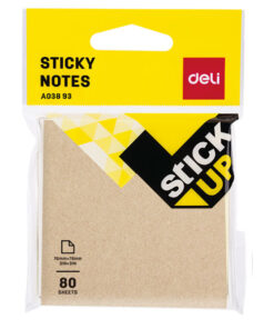 STICKY NOTES Natur Kraft 76x76mm A03893, DELI