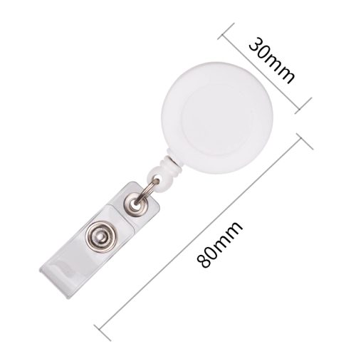 Retraktabilna traka za ID KARTICU F30mm - do 80cm BELA, 12komada, 8309, DELI