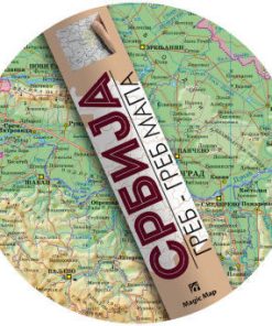 Greb-Greb mapa Srbije 21x42cm, Magic Map