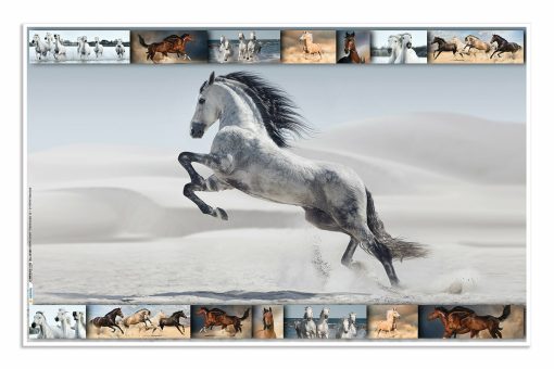 Podloga za radni sto 550x350mm KONJI-HORSES, Herma - Image 2