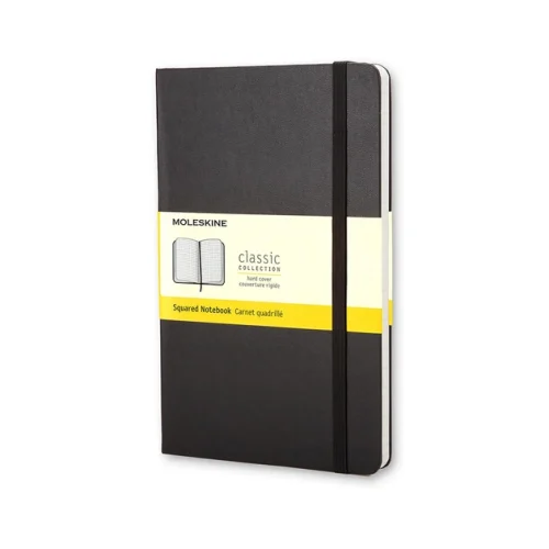 Rokovnik TP Notes kvadratići A5, LG SQUARED, klasični dnevnik CRNI, Moleskine