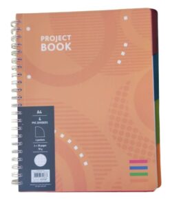 Sveska PROJECT BOOK sitan karo A4 PVC spirala 120L, 4pocket, Pero