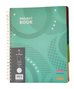 Sveska PROJECT BOOK sitan karo A4 PVC spirala 180L, 4pocket, Pero