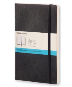 Rokovnik Notes sa tačkicama A5, LG DOTTED SOFT COVER, klasični dnevnik CRNI, Moleskine