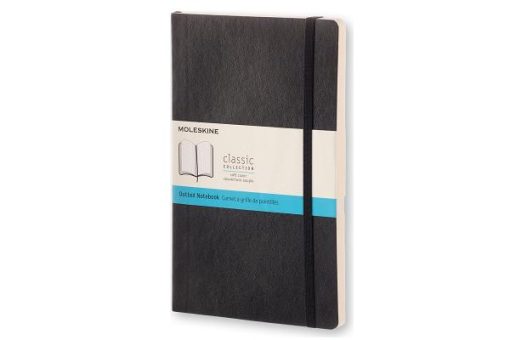 Rokovnik Notes sa tačkicama A5, LG DOTTED SOFT COVER, klasični dnevnik CRNI, Moleskine