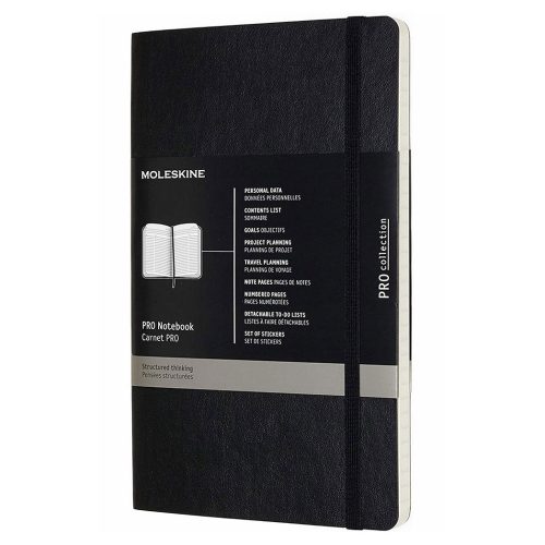 Rokovnik Notebook PRO COLLECTION A5 Soft Crni, Moleskine
