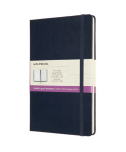 Rokovnik Notes Blanko+Dikto A5 TP, DOUBLE LAYOUT, klasični dnevnik PLAVI, Moleskine