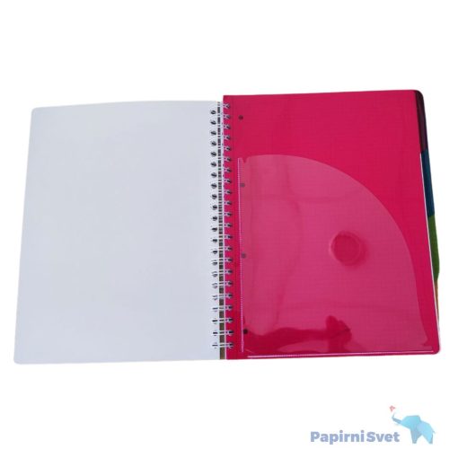 Sveska PROJECT BOOK sitan karo A4 PVC spirala 120L, 4pocket, Pero - Image 4