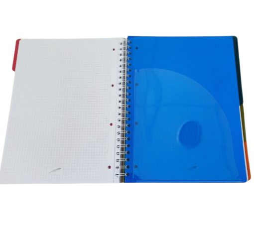 Sveska PROJECT BOOK sitan karo A4 PVC spirala 120L, 4pocket, Pero - Image 3