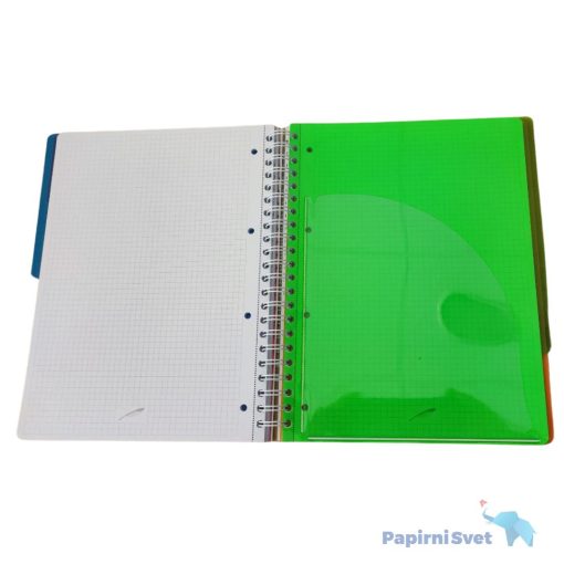 Sveska PROJECT BOOK sitan karo A4 PVC spirala 120L, 4pocket, Pero - Image 2