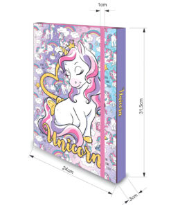 Fascikla A4 sa gumom 3D UNICORN 3cm, Optimum