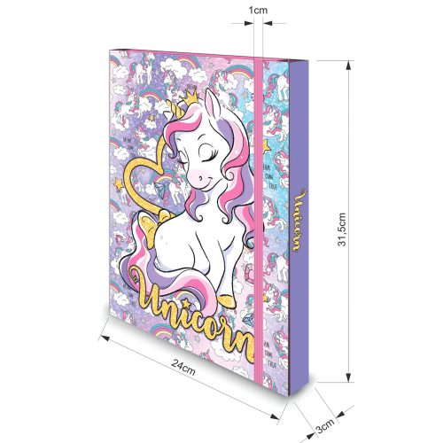 Fascikla A4 sa gumom 3D UNICORN 3cm, Optimum